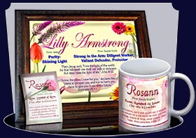 PC-FL17, Name Meaning Card, Wallet Sized, with Bible Verse, personalized, flower, rosann roses rose