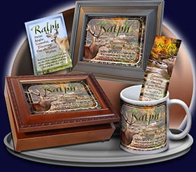 PC-SC46, Name Meaning Card, Wallet Sized, with Bible Verse, personalized, buck deer elk hunt hunter ralph
