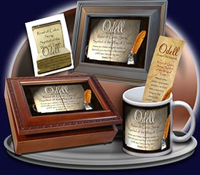 PC-SY45, Name Meaning Card, Wallet Sized, with Bible Verse, personalized, old book odell journal