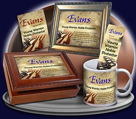 PC-SY57, Name Meaning Card, Wallet Sized, with Bible Verse, personalized, evans flag military soldier camo digi USA American