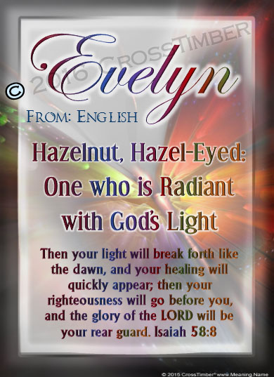 PC-BF08, Name Meaning Card, Wallet Sized, with Bible Verse butterfly  evelyn