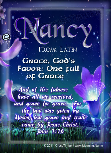 PC-FL29, Name Meaning Card, Wallet Sized, with Bible Verse, personalized, floral flower, fairy fantasy purple flower moon