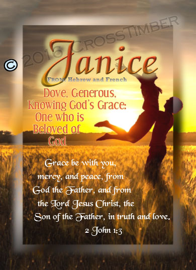 PC-PP17, Name Meaning Card, Wallet Sized, with Bible Verse, personalized, couple sweetheart love anniversary, garth, janice