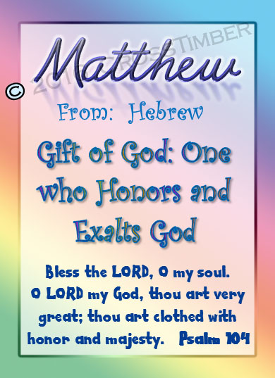 PC-SM10, Name Meaning Card, Wallet Sized, with Bible Verse, personalized, baby name, rainbow, maryjo