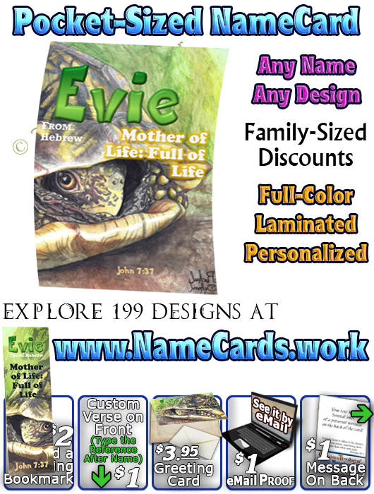 PC-AN60, Name Meaning Card, Wallet Sized, with Bible Verse