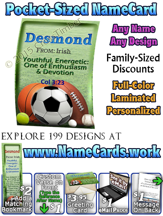 PC-SP21, Name Meaning Pocket Card